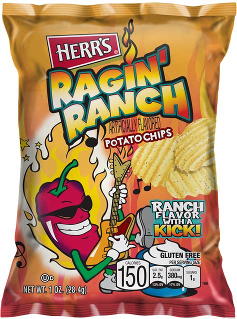 Ranch Potato Chips - calories, carbs, nutrition