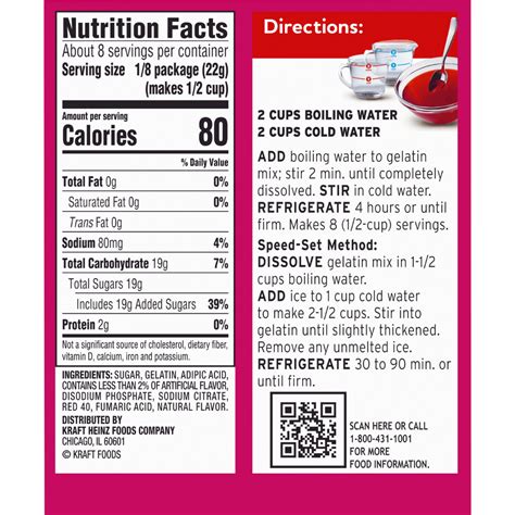 Raspberry Gelatin-sm - calories, carbs, nutrition