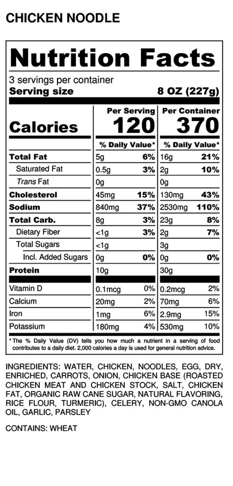 Ready to Enjoy - Chicken Noodle - calories, carbs, nutrition