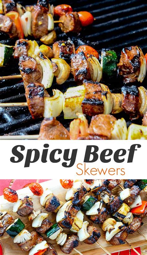 Red Hot Beef Skewers - calories, carbs, nutrition