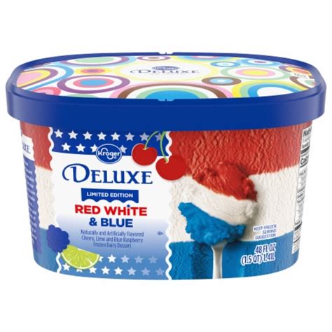 Red, White, and Blue Ice Cream - calories, carbs, nutrition