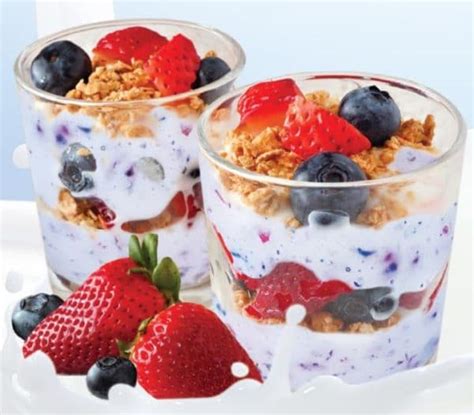 Red, White & Blue Yogurt Parfait - calories, carbs, nutrition