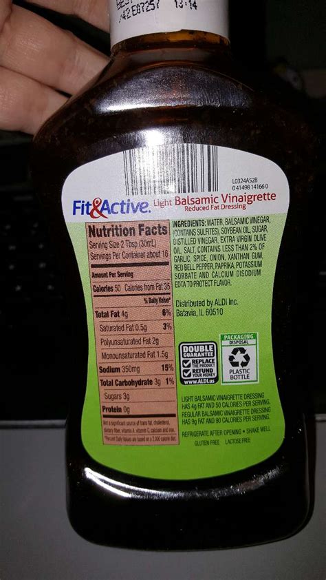 Reduced Fat Berry Balsamic Dressing - calories, carbs, nutrition