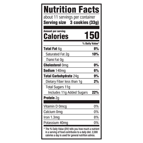 Reduced Fat Chocolate Chip Cookie - calories, carbs, nutrition