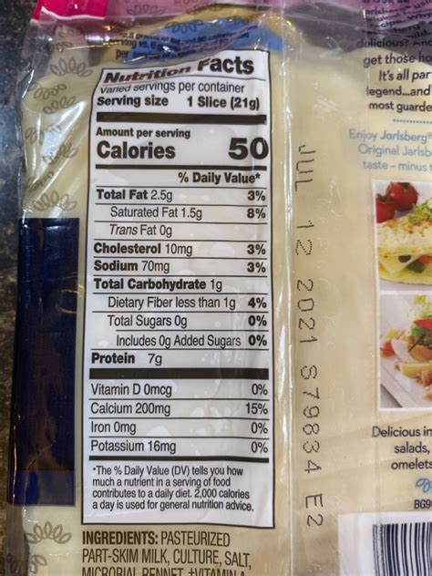 Reduced Fat Swiss - calories, carbs, nutrition