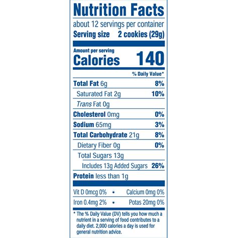 Regular Cookies - calories, carbs, nutrition