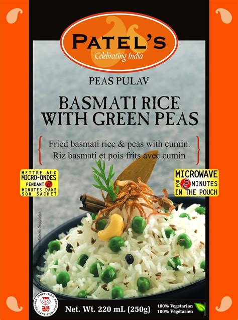 Rice Basmati Green Peas 4 oz - calories, carbs, nutrition