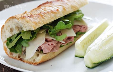 Roast Beef & Arugula Baguette - calories, carbs, nutrition