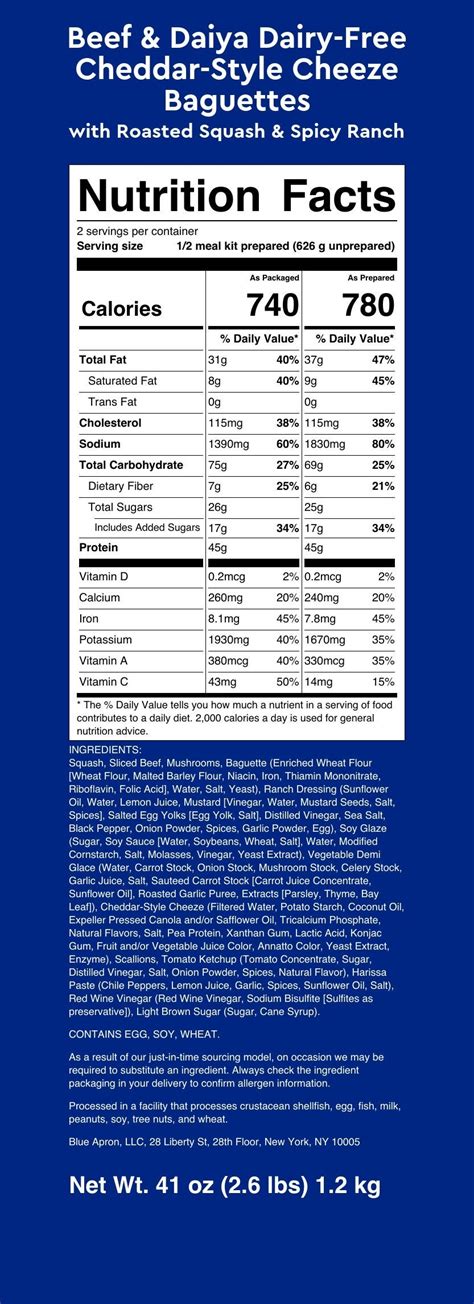 Roast Beef & Cheddar Baguette - calories, carbs, nutrition