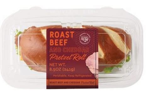 Roast Beef Cheddar Pretzel Roll (62415.6) - calories, carbs, nutrition