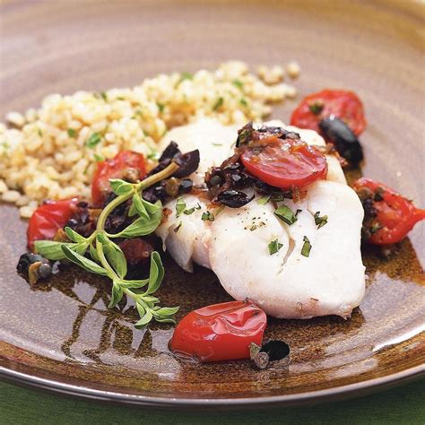 Roast Cod with Tomato Olive Tapenade - calories, carbs, nutrition