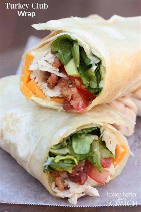 Roast Turkey Club Wrap - calories, carbs, nutrition