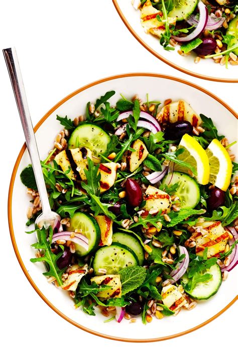 Roasted Beetroot, Red Onion & Grilled Halloumi salad with Tomato, Olive & Caper Dressing - calories, carbs, nutrition