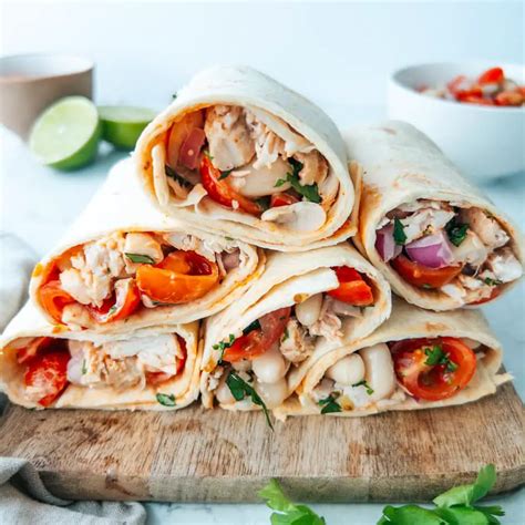 Roasted Chicken & White Bean Wrap - calories, carbs, nutrition