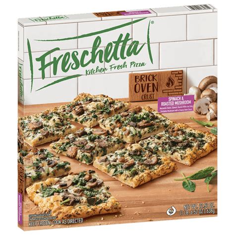 Roasted Mushroom with Spinach Wheat Pizza - calories, carbs, nutrition