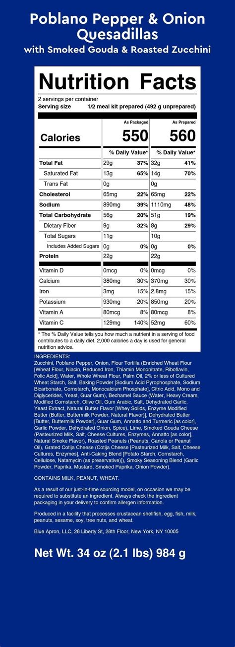 Roasted Pepper & Gouda Quesadilla - calories, carbs, nutrition