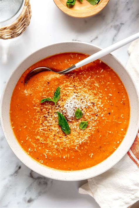 Roasted Red Pepper & Basil Soup(MF) 16z - calories, carbs, nutrition