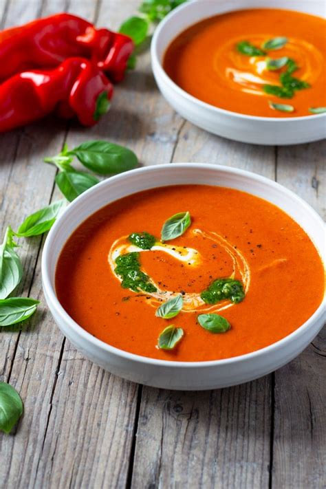 Roasted Red Pepper & Basil Soup (PHA) - calories, carbs, nutrition