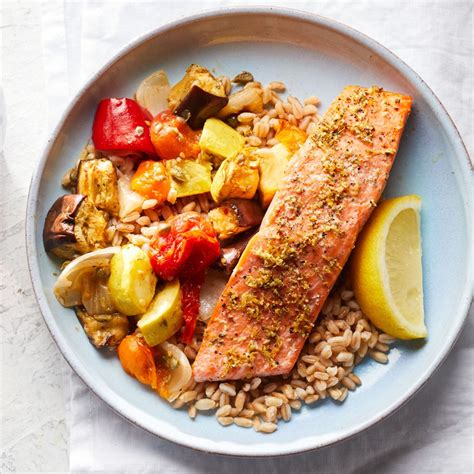 Roasted Salmon Caponata - calories, carbs, nutrition