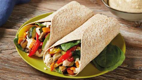 Roasted Vegetable & Hummus Wrap - calories, carbs, nutrition