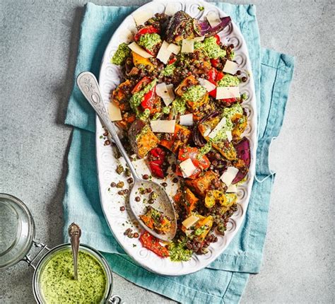 Roasted Vegetable Salad with Pesto - calories, carbs, nutrition