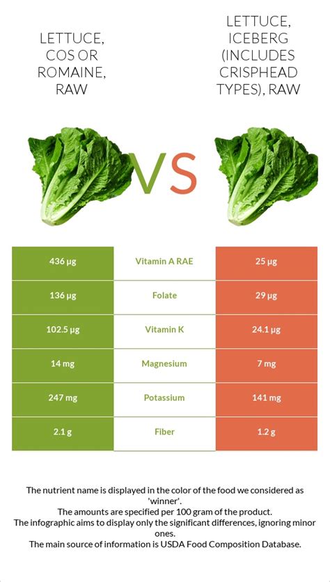 Romaine, Iceberg & Mesclun - calories, carbs, nutrition