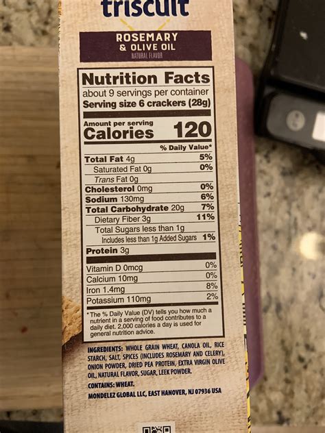 Rosemary & Olive Oil - calories, carbs, nutrition