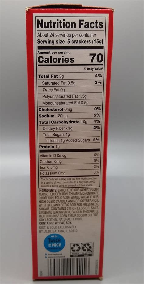 Round Crackers - calories, carbs, nutrition
