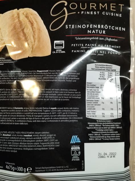 Rustikale Steinofenbrotchen - calories, carbs, nutrition