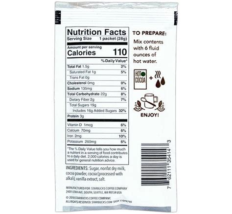 S/F Hot Chocolate - calories, carbs, nutrition