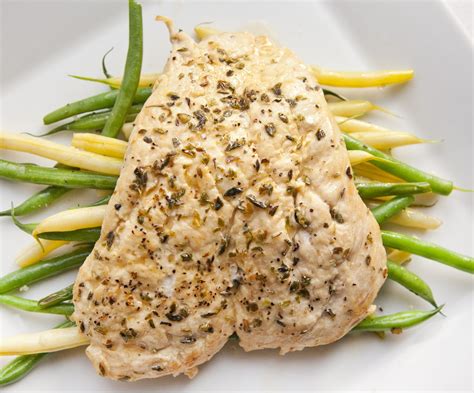 Sage and Cider Seared Chicken with Haricot Verts and Wild Rice Salad - calories, carbs, nutrition