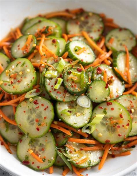 Salad Cucumber Carrot Asian 1/2 Cup - calories, carbs, nutrition