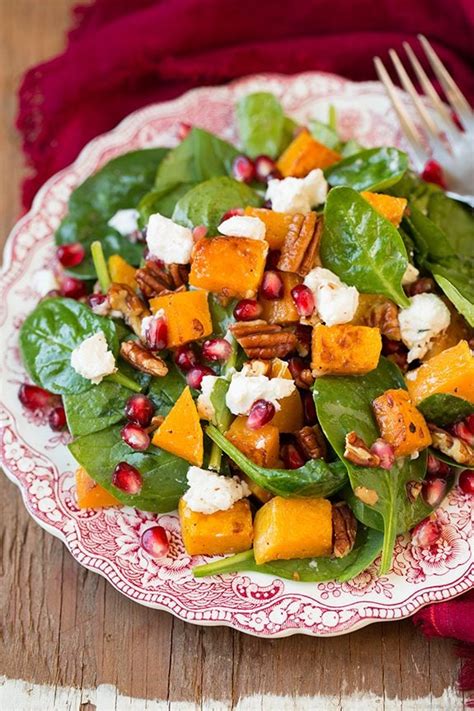 Salad Entree Spinach Squash & Pomegranate Salad - calories, carbs, nutrition