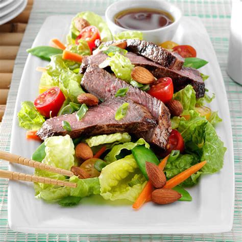 Salad Entree Steak Asian - calories, carbs, nutrition