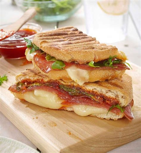 Salami Cheese Panini - calories, carbs, nutrition