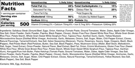 Salisbury Steak - calories, carbs, nutrition