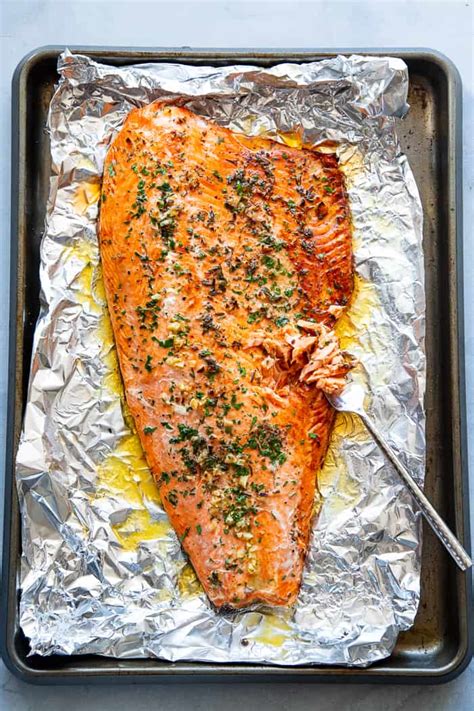 Salmon Baked in Foil - calories, carbs, nutrition