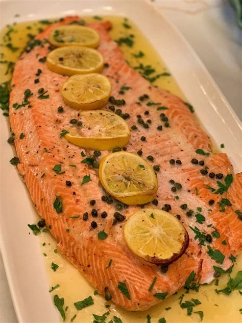 Salmon with Lemon, Capers and Rosemary - calories, carbs, nutrition