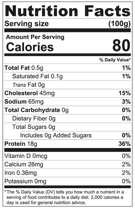 Salt Cod (70656.0) - calories, carbs, nutrition