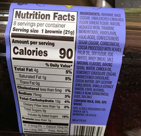 Salted Brownie Cookie - calories, carbs, nutrition