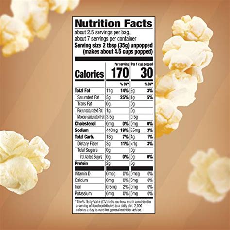 Salted Popcorn - calories, carbs, nutrition