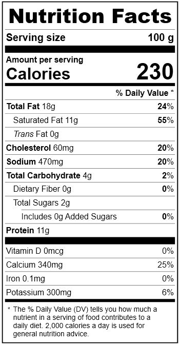 Sauce Cheddar Cheese Aged CONV #16 Scoop - calories, carbs, nutrition