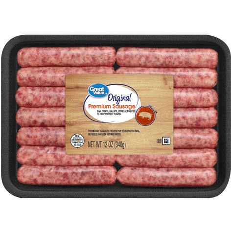 Sausage Brkf Link 1 oz Raw 1 EA - calories, carbs, nutrition