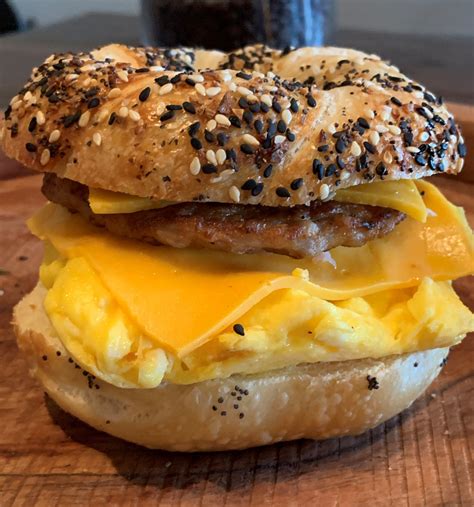 Sausage, Egg and Cheese on a Bagel - calories, carbs, nutrition