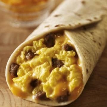 Sausage egg cheese and salsa breakfast wrap. (17028.0) - calories, carbs, nutrition