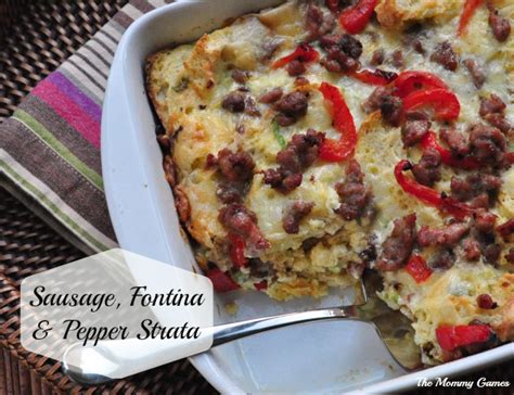 Sausage Fontina Strata - calories, carbs, nutrition