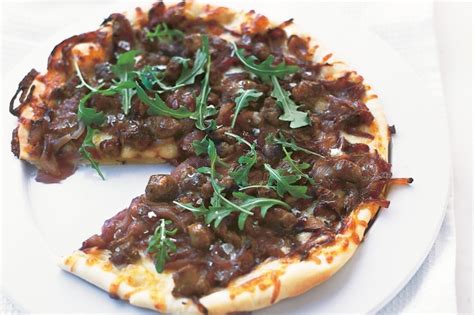 Sausage & Red Onion Focaccia Pizza - calories, carbs, nutrition