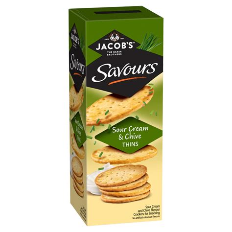 Savours Sour Cream & Chive Thins - calories, carbs, nutrition
