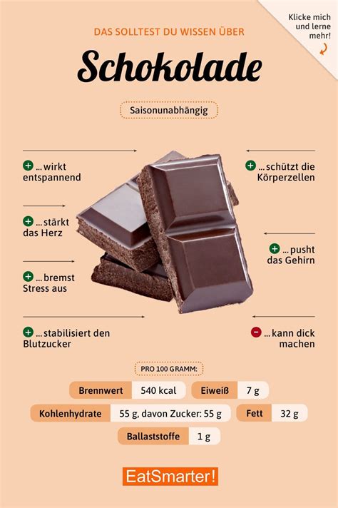 Schokolade - calories, carbs, nutrition