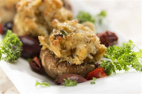 Seafood Stuffed Mushroom Caps - calories, carbs, nutrition